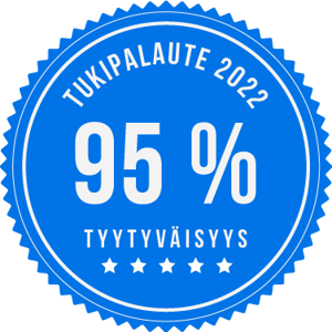 iDiDin tuen tyytyväisyysprosentti oli vuonna 2022 95 %. iDiDin tuen tyytyväisyysprosentti oli vuonna 2022 95 %.