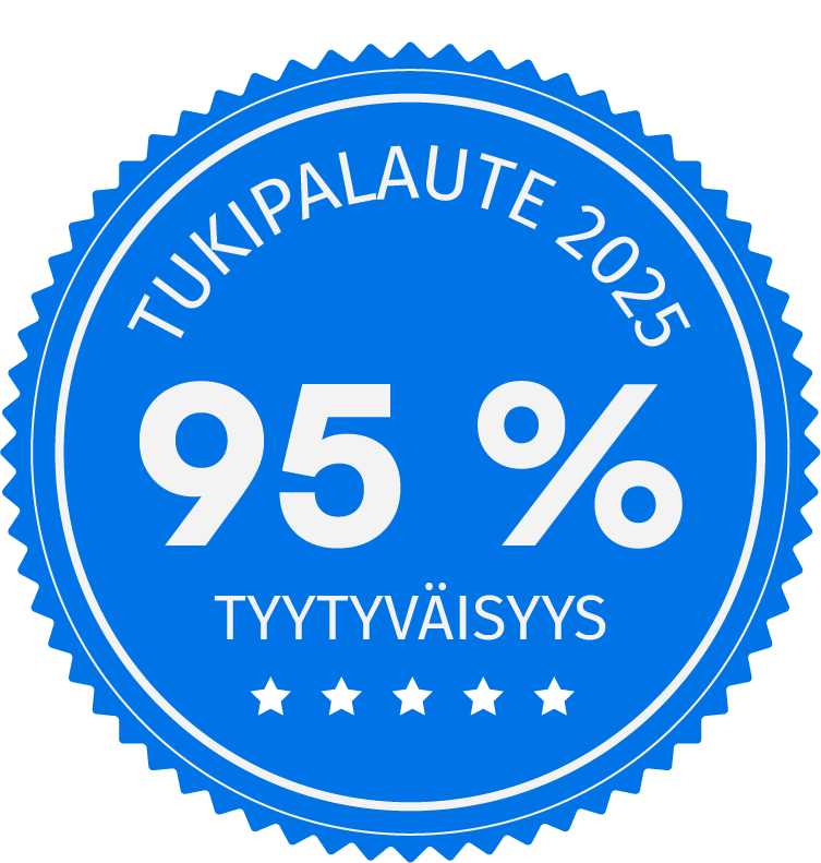 Tukityytyväisyys 95% 2025 Tukityytyväisyys 95% 2025